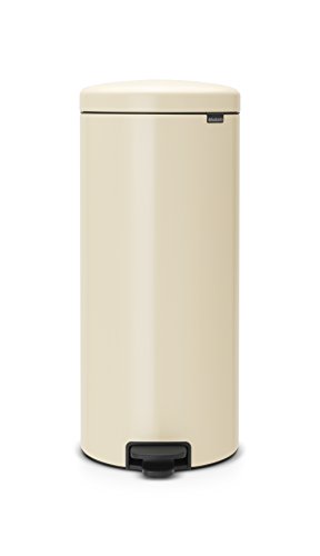 Brabantia 114281 Treteimer mit Inneneimer aus Kunststoff, Stahl, almond, 30 Liter