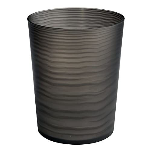 mDesign Papierkorb Büro, schwarz - Material: beständiger Kunststoff - hochwertiger Mülleimer Küche - Design Abfalleimer